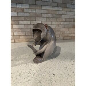 Rare Royal Chopenhagen Porcelain Monkey‎ Holding Tail